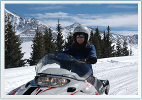 Snowmobiling in Vail, Colorado