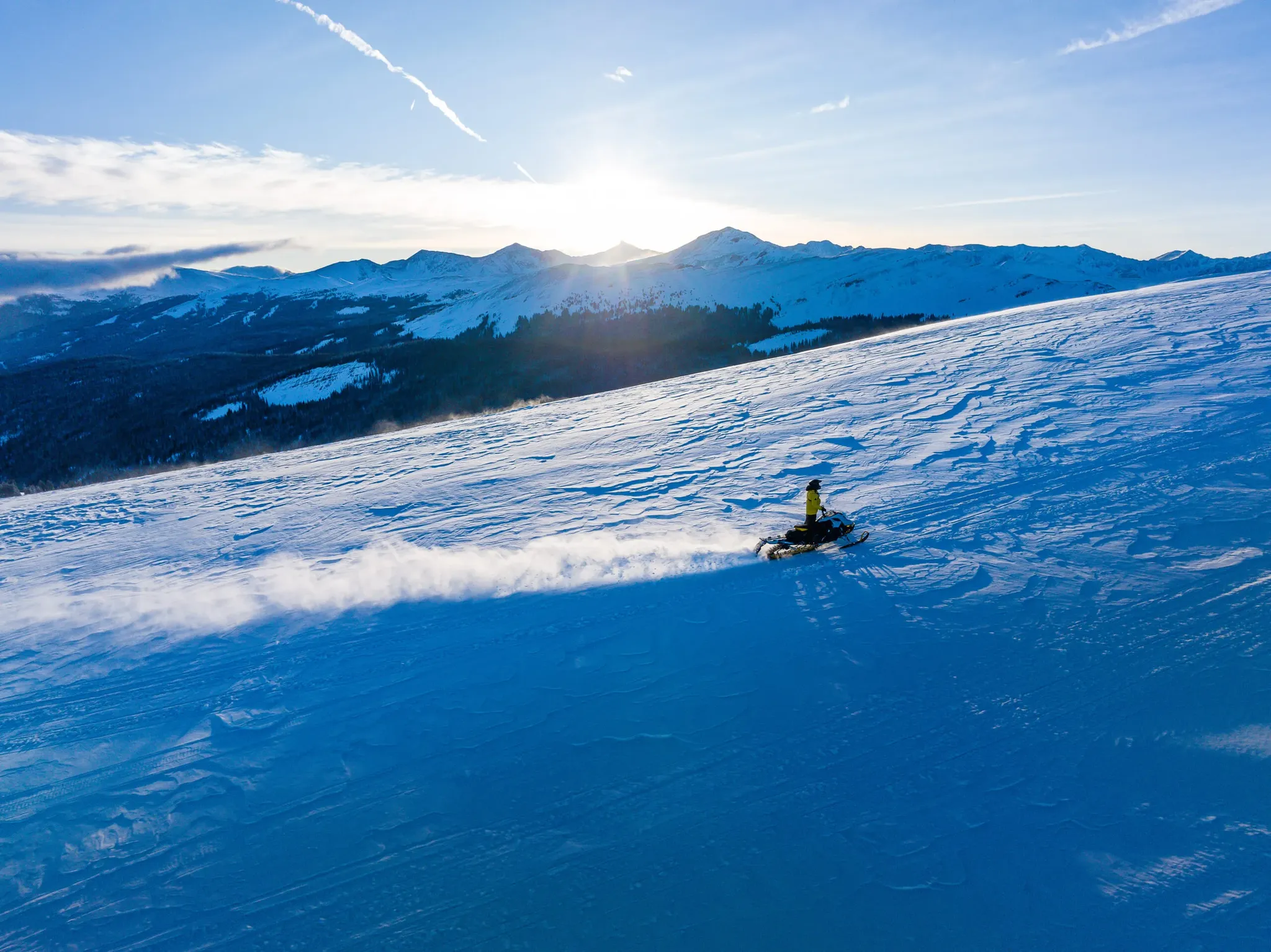 Guided snowmobile tours and rentals in Vail, Colorado